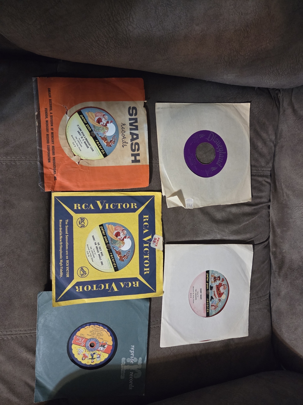 Lot of 5 PETER PAN/Cricket/Disneyland Children's Records: